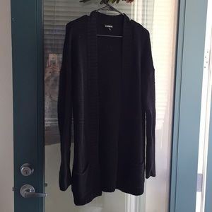 Black knit cardigan
